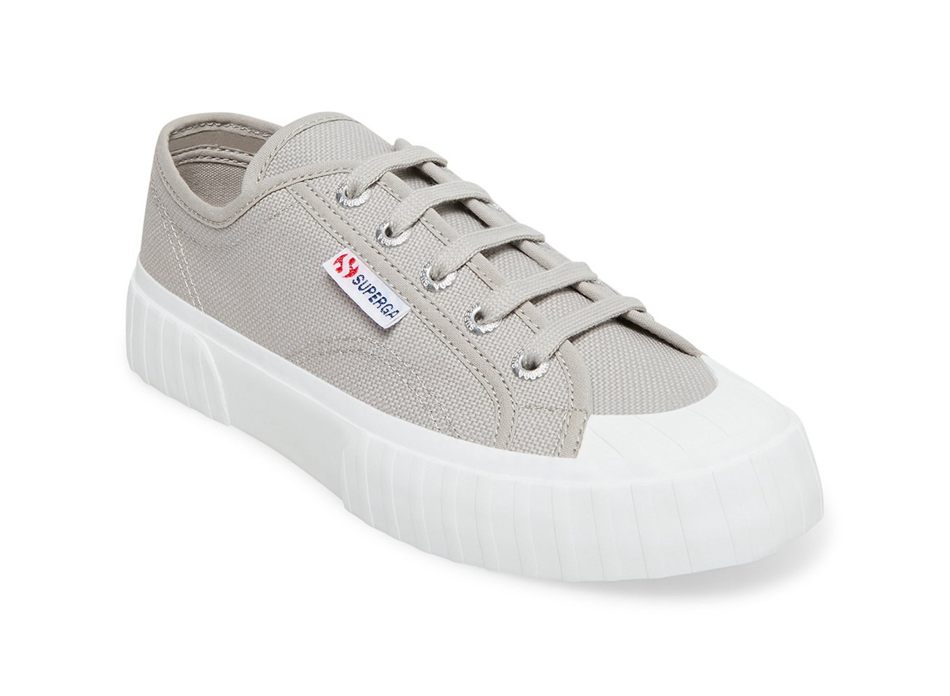 Superga Espadrille Womens - 2630 Stripe - Light Grey - YVJHF6095